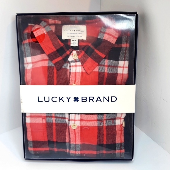 Lucky Brand Other - LUCKY BRAND LONG SLEEVES PLAD SHIRT, SIZE MEDIUM, RED BLACK & WHITE